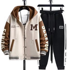 Men's Casual Hooded Sweatshirt and Jogger Pants Tracksuit Set