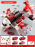 Kids' Airplane Track Toy Set with Lights and Sound