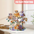 Cute Owl Flat Acrylic Plaque and Tabletop Ornament