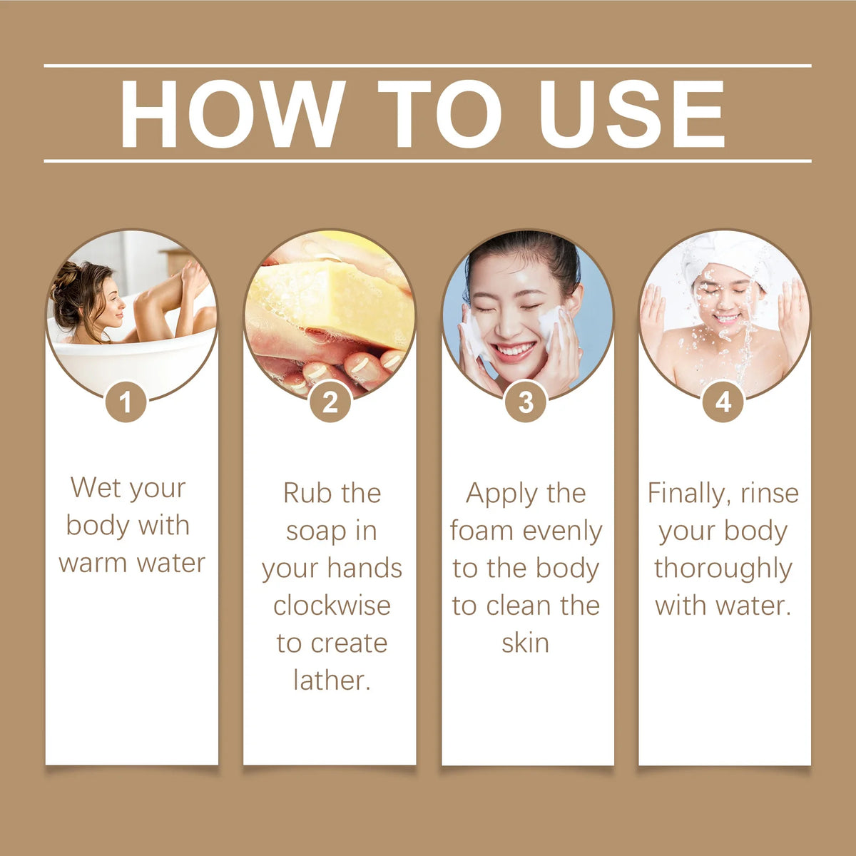 Natural Brightening Tallow Cleansing Face Body Soap Bar 3.5 oz
