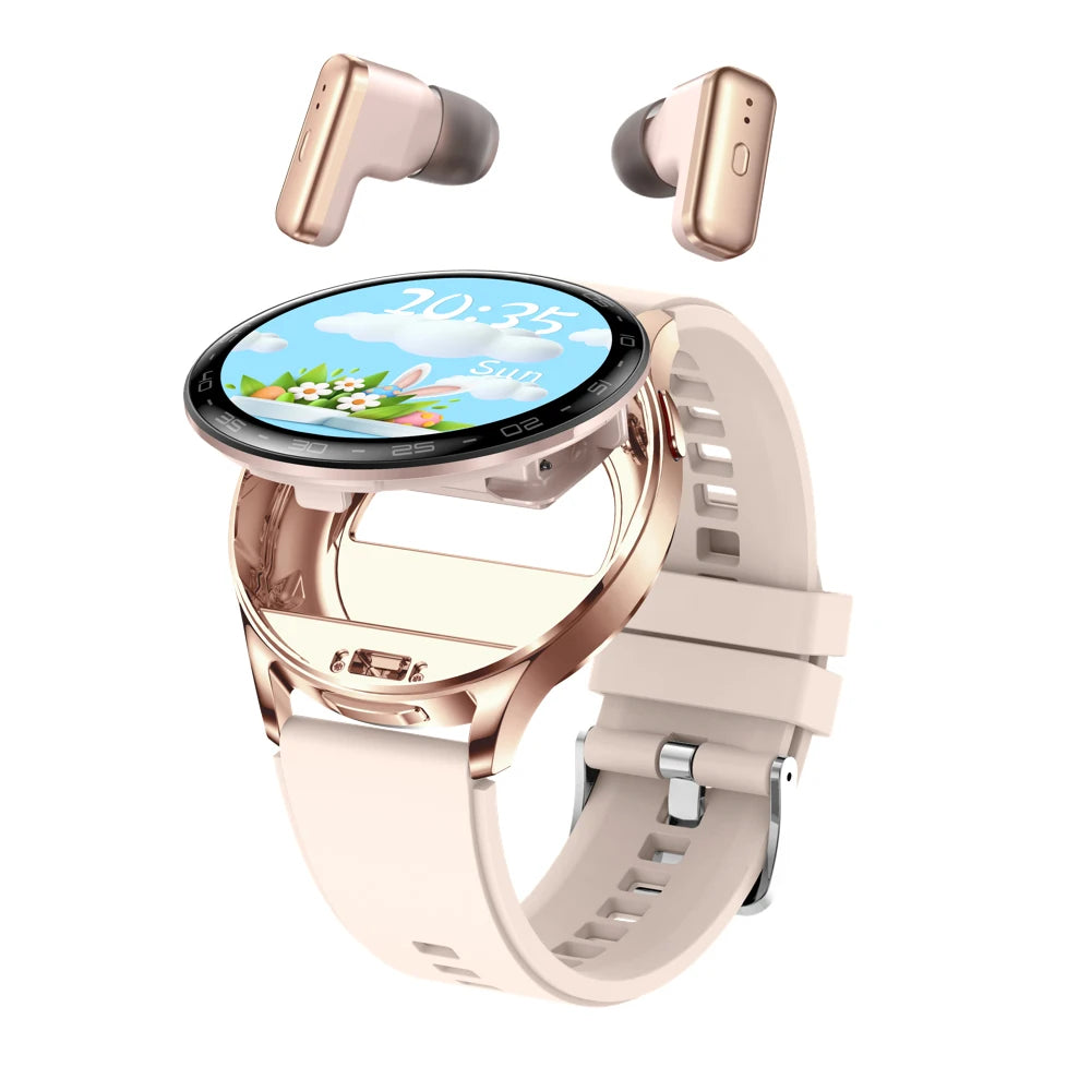 Two-in-One Smartwatch with Built-In Wireless TWS Earbuds