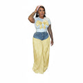 Women's Patchwork Wide Leg Jeans Two-Piece Plaid Tracksuit Set