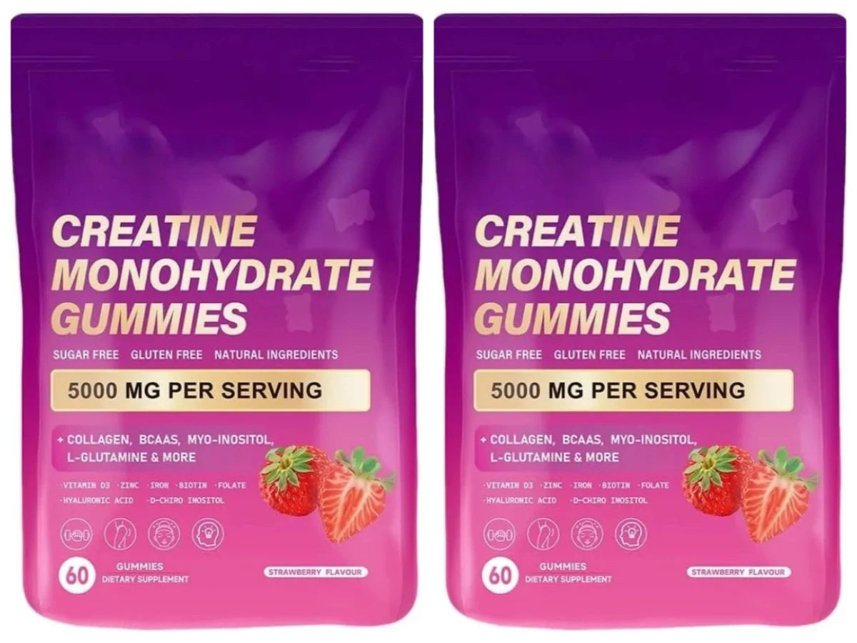 Creatine Monohydrate Collagen BCAA Workout Support Gummies
