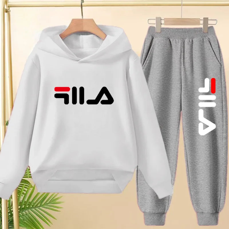 Kids' Pullover Hoodie Sweatshirt Pants Two-Piece Set