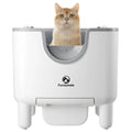 Open-Top Self-Cleaning Cat Litter Box Automatic with Odor Control and Safety Sensors
