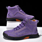Men's Fashion Split Leather Handmade Casual Ankle Boots 2317-1