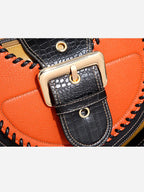 Women's Large Capacity Leather Top Handle Crossbody Bag
