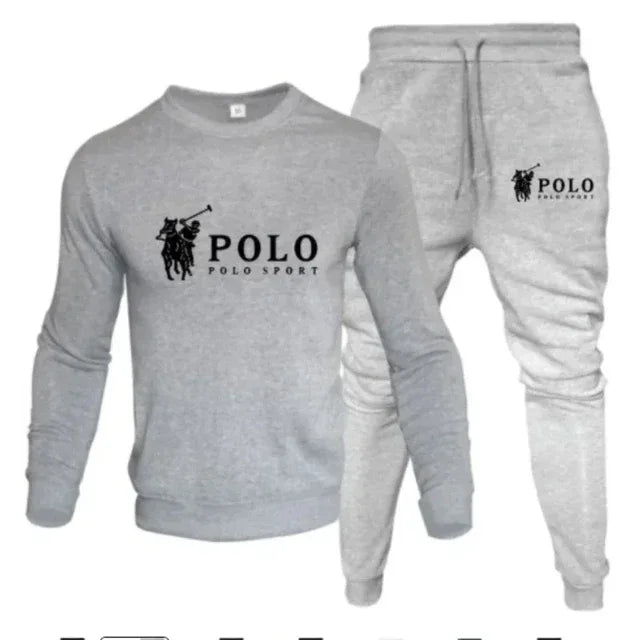Men's Casual Crewneck Sweatshirt and Jogger Pants Tracksuit Set