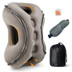 Inflatable Neck Pillow with Eye Mask and Earplugs