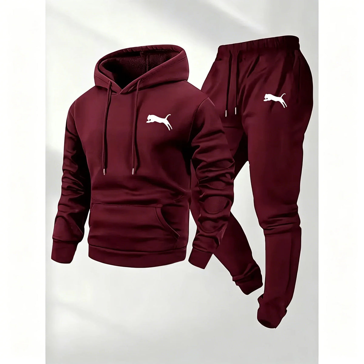 Men's Casual Hoodie and Sweatpants Two Piece Tracksuit Set