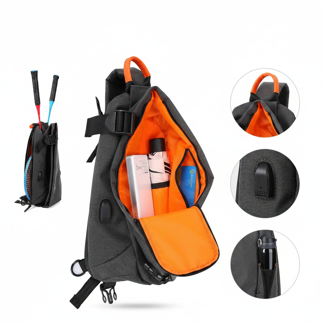 Unisex Anti-Theft Nylon Crossbody Chest Sling Backpack 3050