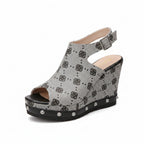 Women's Comfortable Wedge Sandals Summer Slingback Thick Sole