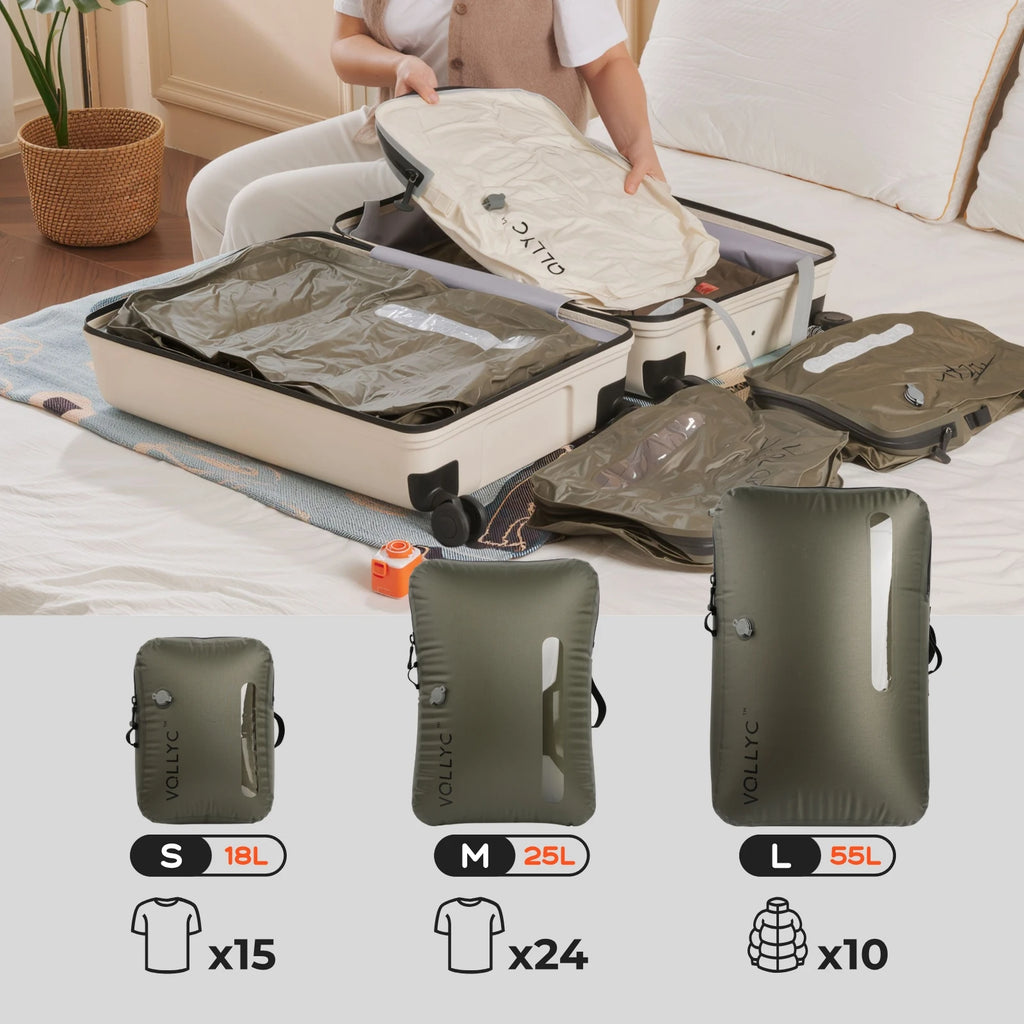 Vacuum Storage Bag and Travel Compression Luggage Bag