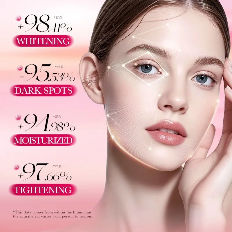 Salmon Pink Peptide Collagen Protein Skincare Set Firming Hydrating Kit