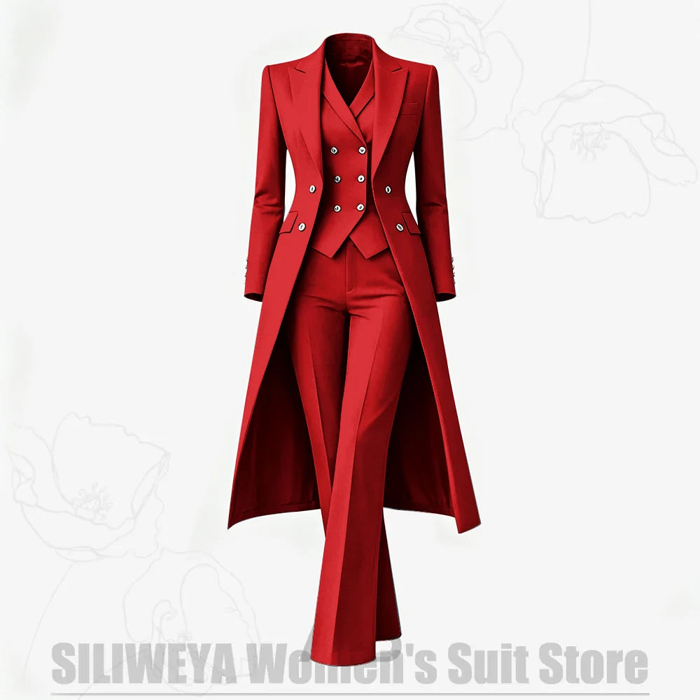Women's Tailored Two-Piece Blazer and Pants Suit