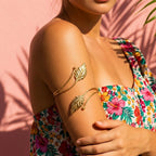 Women's Vintage Leaf Geometric Waves Upper Arm Cuff Bracelet