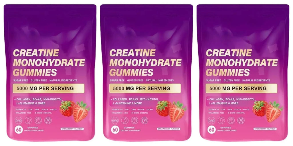 Creatine Monohydrate Collagen BCAA Workout Support Gummies
