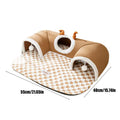 Warm Foldable Plush Indoor Cat Play Tunnel Bed Tent