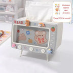 Retro Television Shaped Tissue Box Cover and Phone Stand