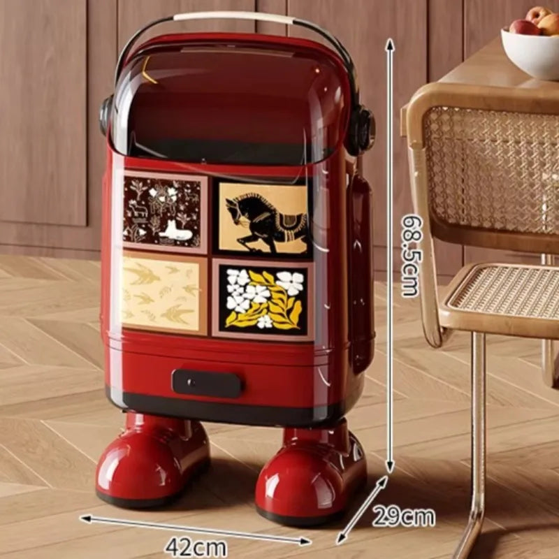 Multi-Layer Kitchen Trash Can with Lid and Odor Control