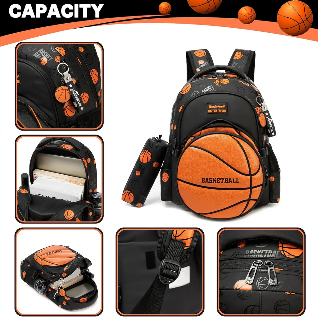 Boys' Fashionable School Backpack 3-Piece Bag Set