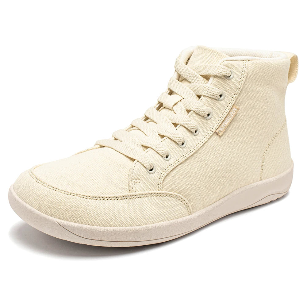 Unisex Mid-Top Canvas Wide Toe Box Barefoot Walking Shoes