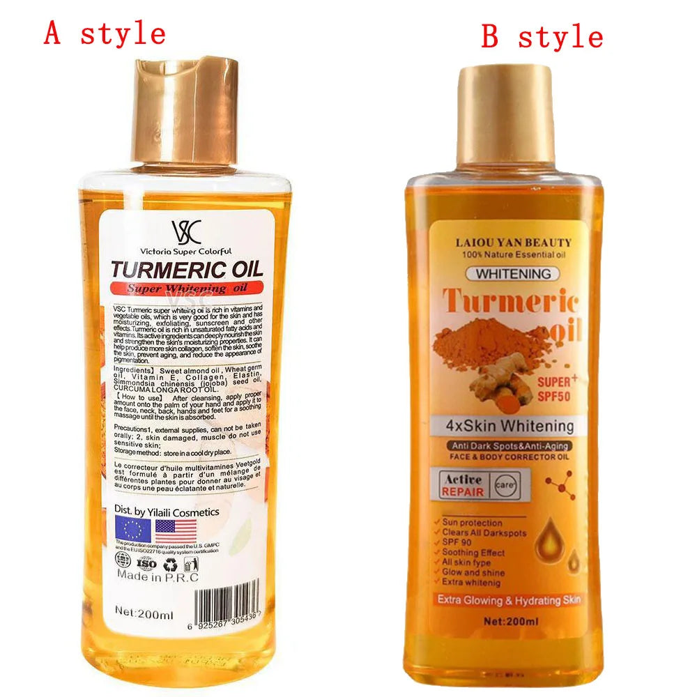 Women's Turmeric Moisturizing Brightening Body Face Massage Oil 6.8 fl oz