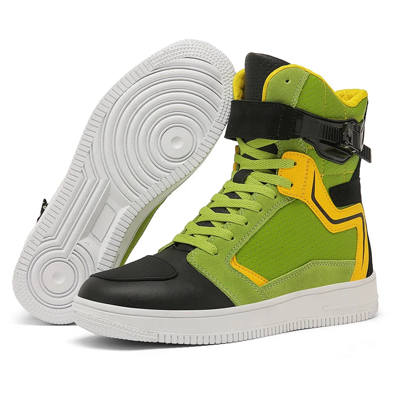 Unisex Leather Anti-Slip Urban Motocross Riding Boots
