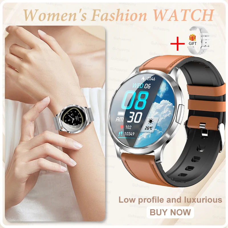 Women's Smart Watch with 1.32" AMOLED Touchscreen and Bluetooth Call