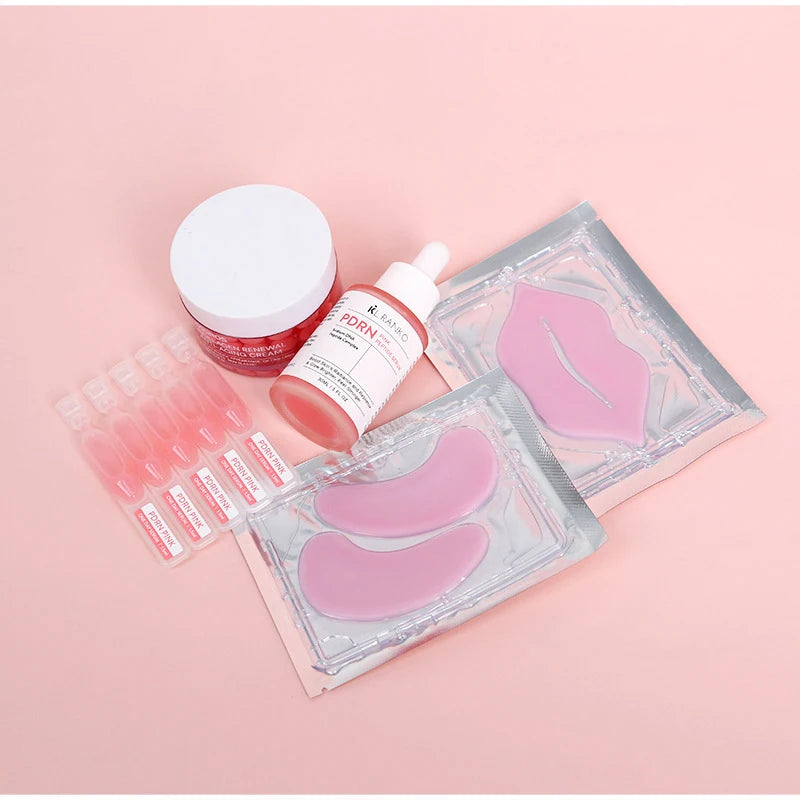 PDRN Pink Collagen Facial Skincare Set Moisturizing Serum and Cream
