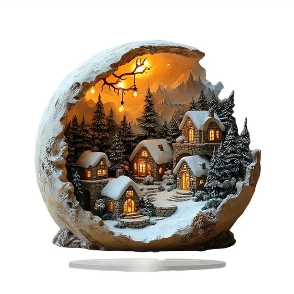 Bohemian Christmas Holiday Desktop Decoration and Bedroom Tabletop Ornament