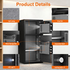 Large Fingerprint Home Safe and Fireproof Security Box