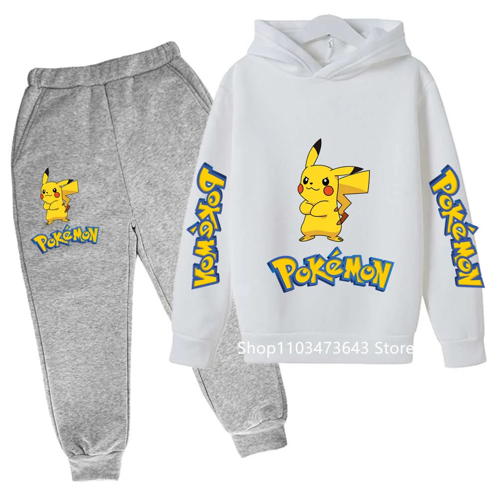 Kids' Cartoon Hoodie Sweatshirt Pants Two-Piece Set