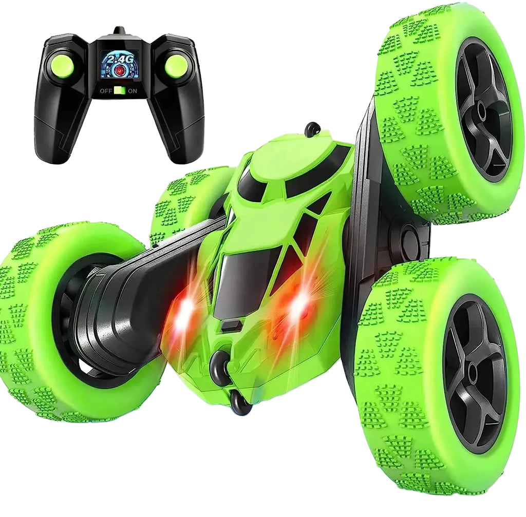 Kids 2.4G Double Sided Flip RC Stunt Car Toy Set