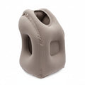 Inflatable Ergonomic Travel Neck Pillow with Storage Bag Grey