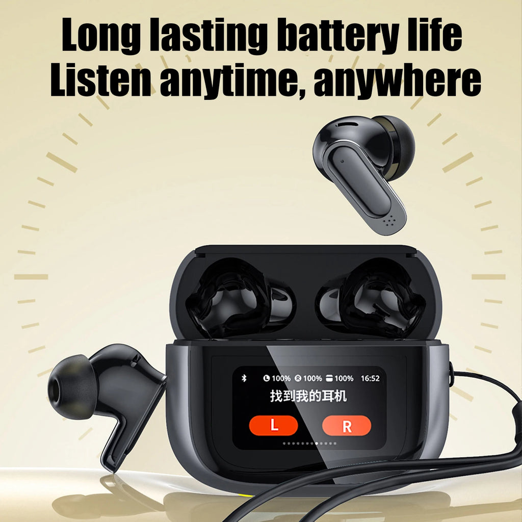 TWS Wireless Bluetooth 5.4 In Ear Earbuds Touch Screen ANC V11