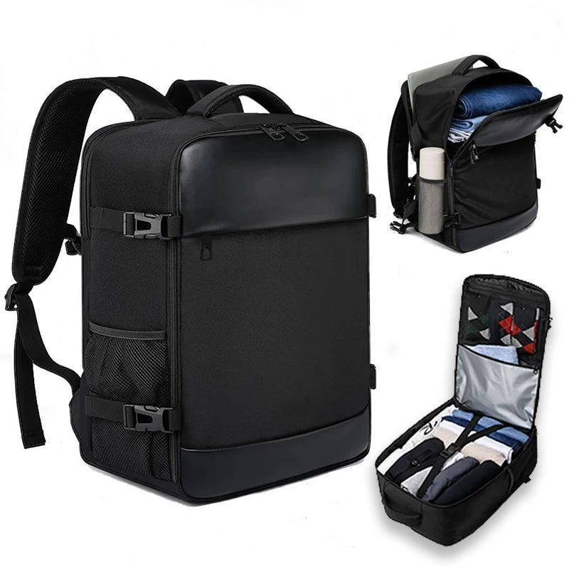 Unisex Business Nylon Multi-Compartment Travel Laptop Backpack BJ855