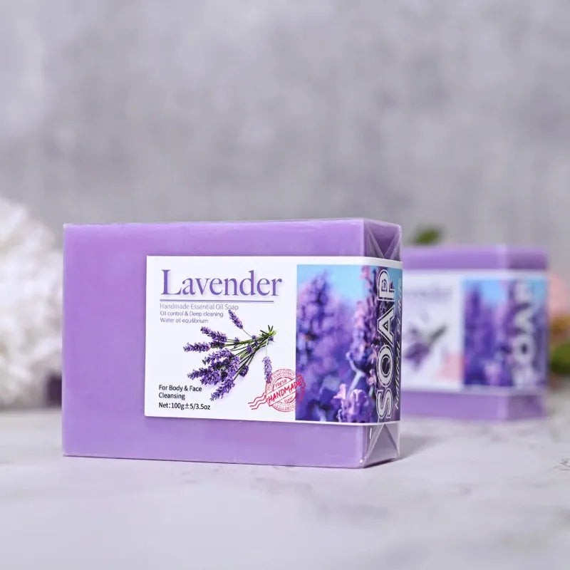 Natural Organic Lavender Cleansing Face Body Soap Bar