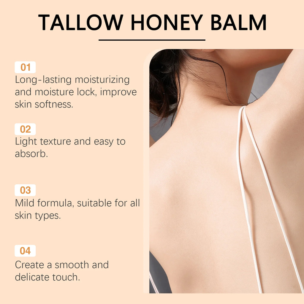 Unisex Beef Tallow & Honey Brightening Moisturizing Body Cream