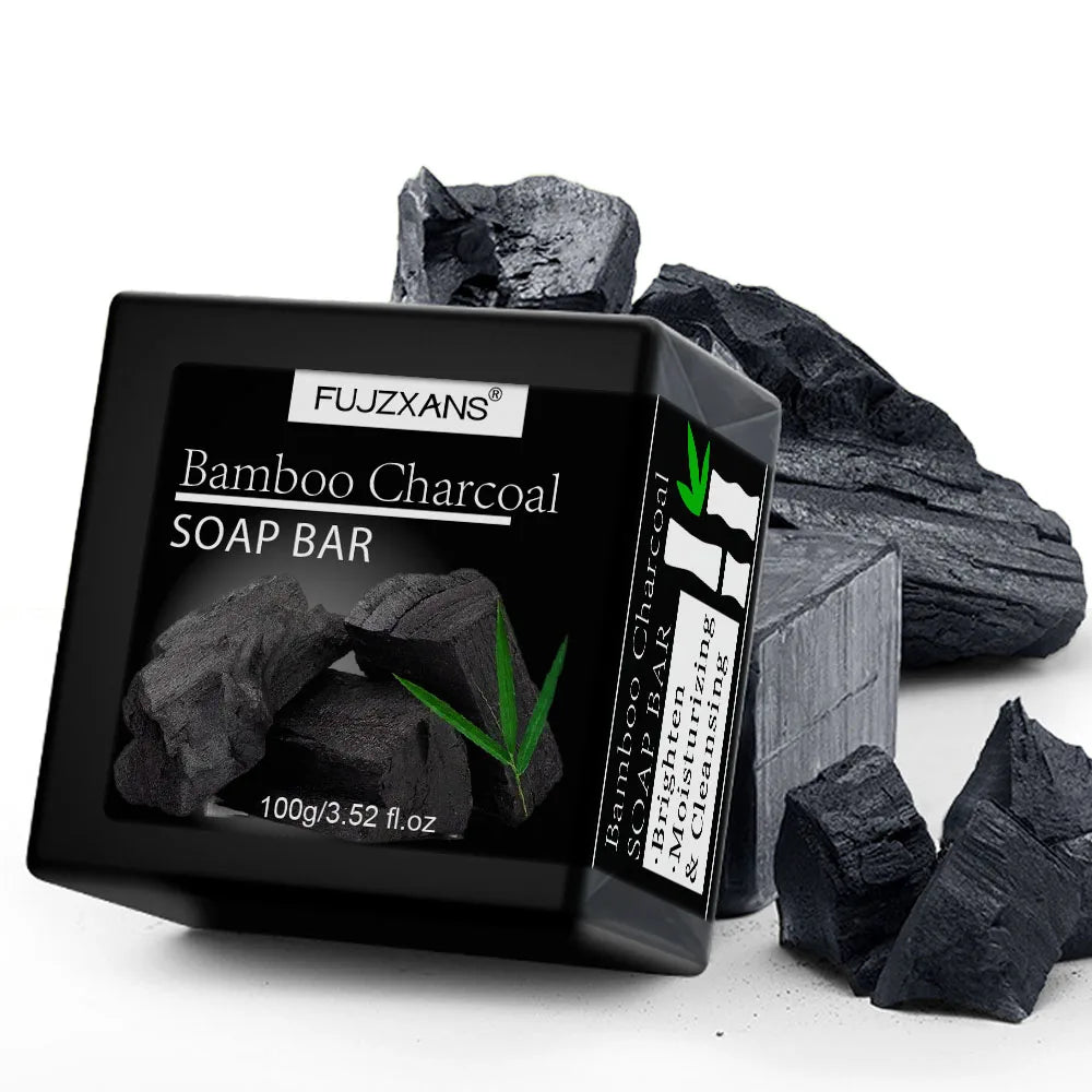 Women's Bamboo Charcoal Deep Cleansing Face Body Soap Bar 3.5 oz