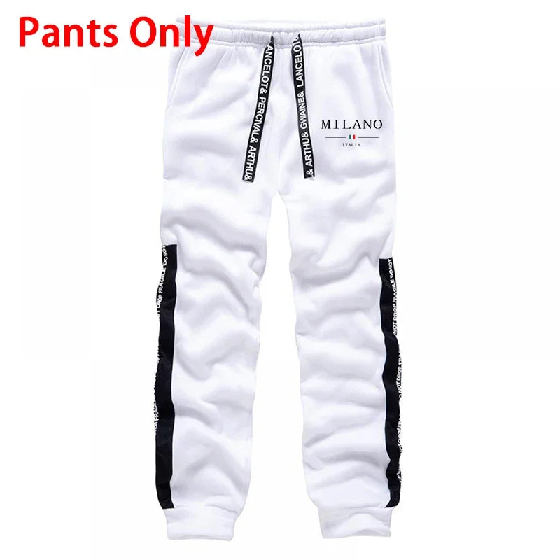 Men's Casual Printed Hoodie and Jogger Pants Tracksuit Set