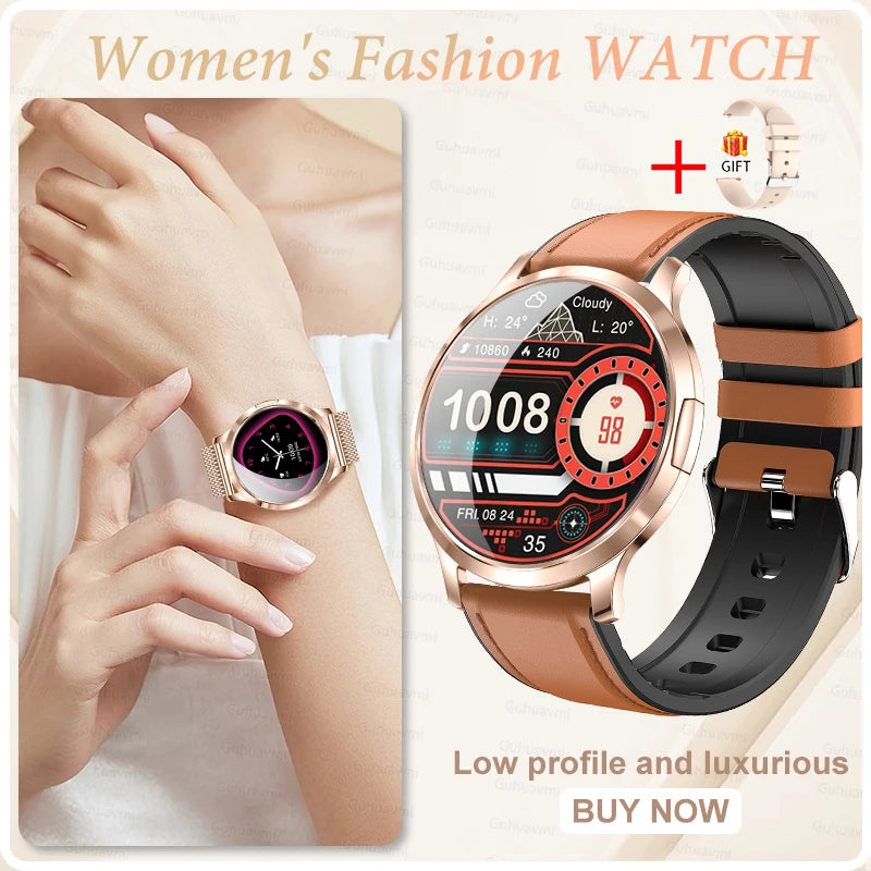 Women's Smart Watch with 1.32" AMOLED Touchscreen and Bluetooth Call