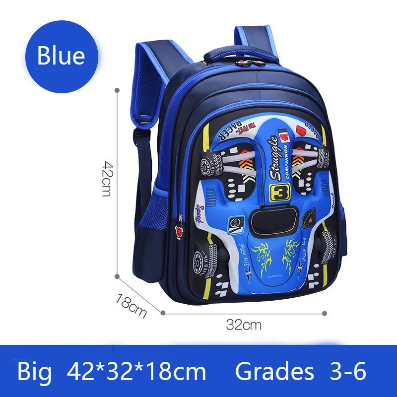 Kids' Waterproof 3D Car Preschool School Backpack