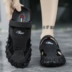 Men's Breathable Cover Toe Beach Sandals Lightweight Non-Slip Summer Slippers