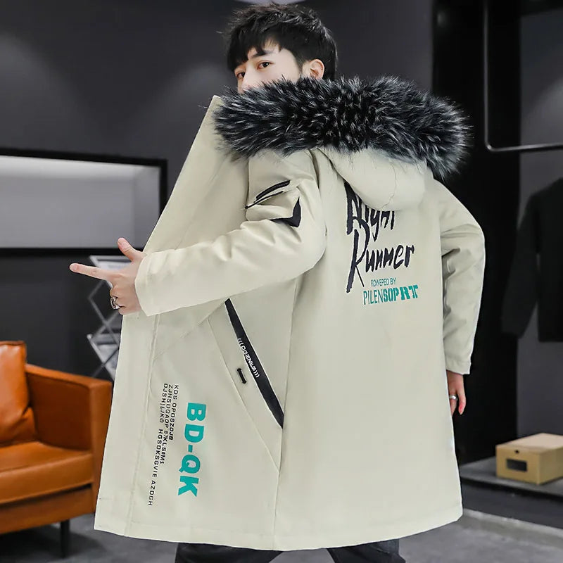Men's Thick Warm Hooded Winter Parka Coat YA2318