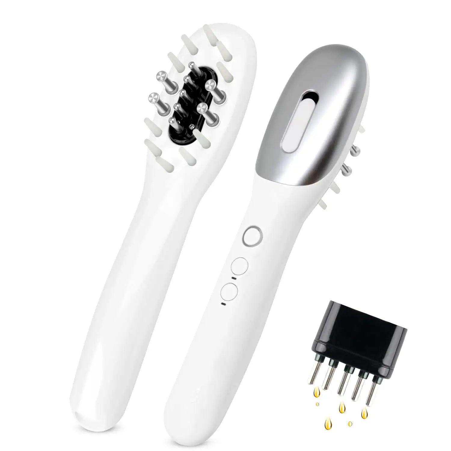 3-in-1 EMS Hair Growth Massage Comb with Light Therapy and Oil Dispenser
