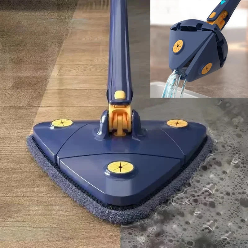 Telescopic Triangle Cleaning Mop with 360 Degree Rotatable Head