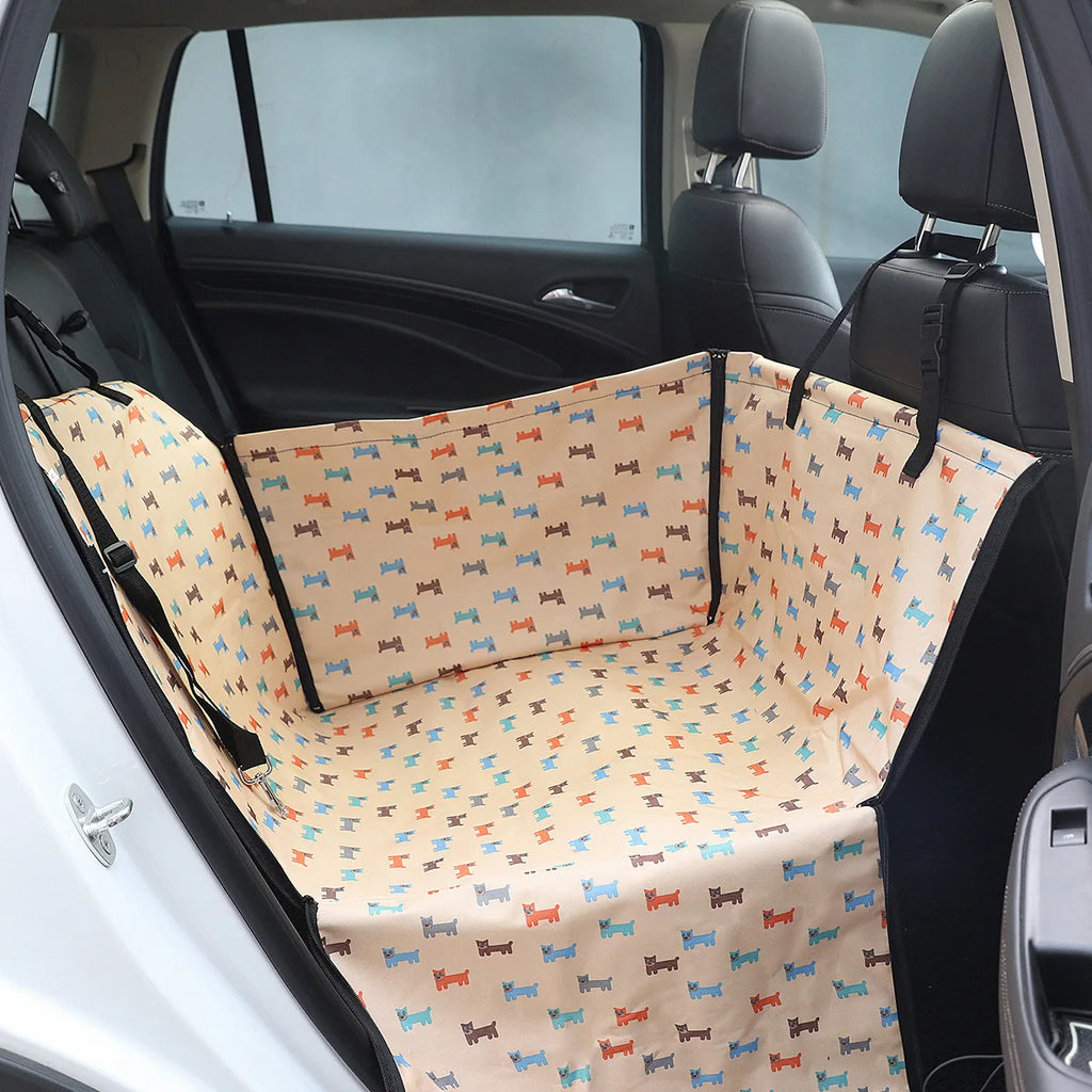 Waterproof Dog Car Seat Cover with Hammock Protector and Non-Slip Backing