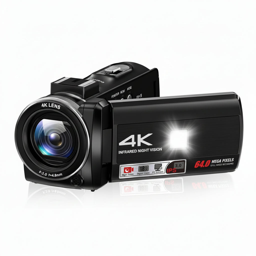 4K Digital Camera and 64MP Vlogging Camcorder