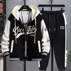 Men's Casual Hooded Sweatshirt and Jogger Pants Tracksuit Set